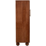 Woven Front Armoire, Brown