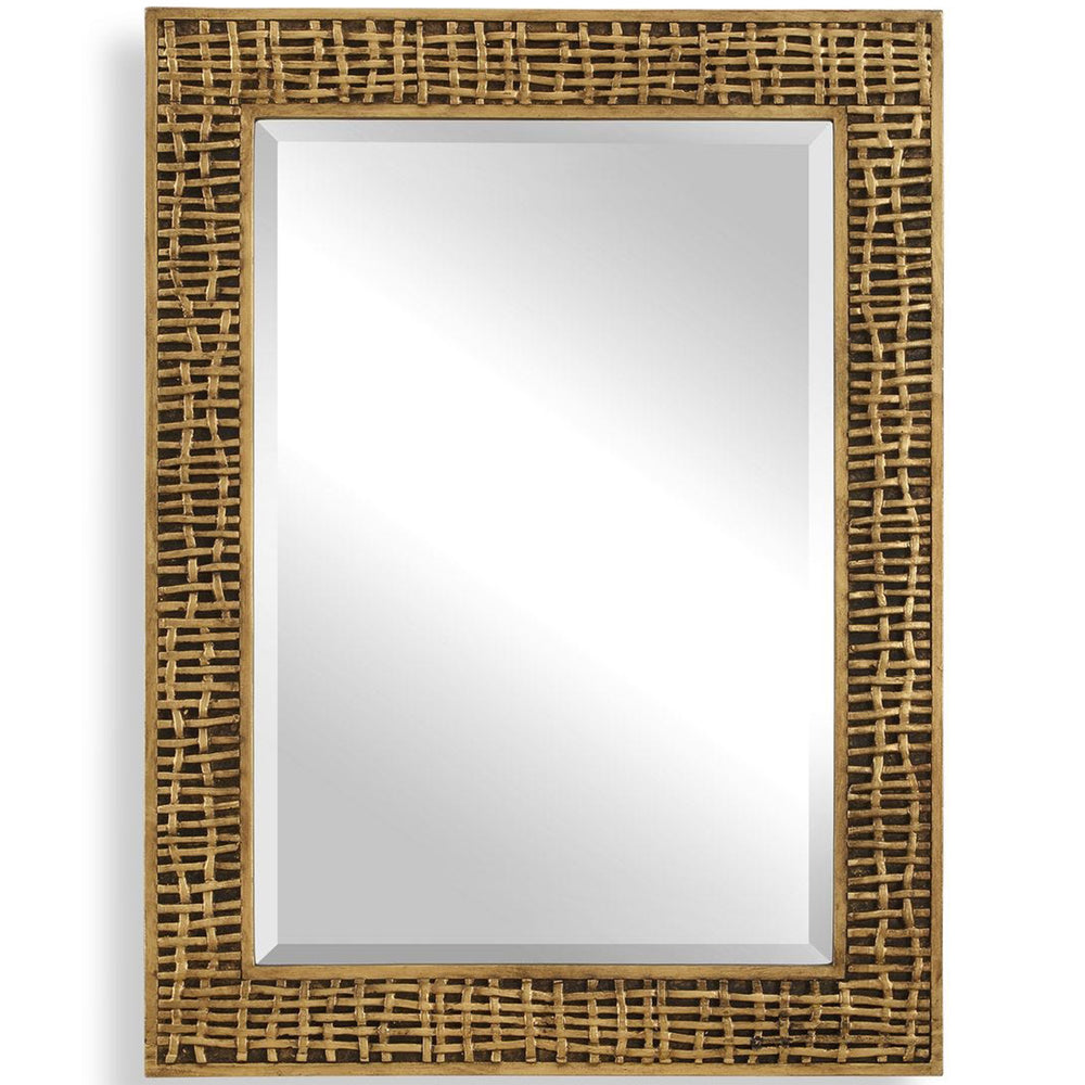 Woven In Time Mirror, Antique Gold Leaf