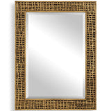Woven In Time Mirror, Antique Gold Leaf
