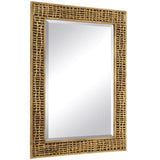 Woven In Time Mirror, Antique Gold Leaf