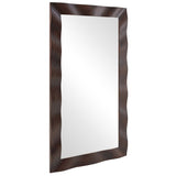 Wrinkle Mirror, Dark Walnut-Accessories-High Fashion Home