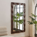 Wrinkle Mirror, Dark Walnut-Accessories-High Fashion Home