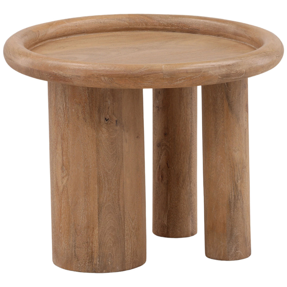 Xanthos Side Table, Light Natural-Furniture - Accent Tables-High Fashion Home