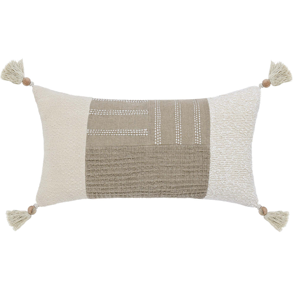 Yasa Lumbar Pillow, Natural/Ivory-Accessories-High Fashion Home