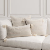 York Lumbar Pillow, Natural/Ivory-Accessories-High Fashion Home