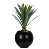 Yucca in Porter Planter, Black-Accessories-High Fashion Home