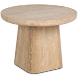 Zane End Table, Golden Travertine by Four Hands-Furniture - Accent Tables-High Fashion Home