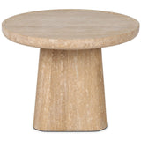 Zane End Table, Golden Travertine by Four Hands-Furniture - Accent Tables-High Fashion Home