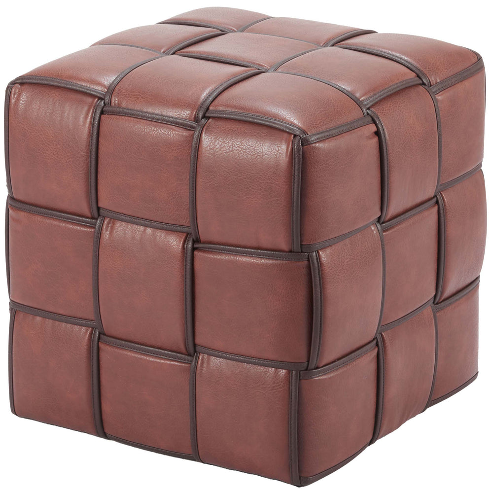 Zare Ottoman, Brown-Furniture - Chairs-High Fashion Home