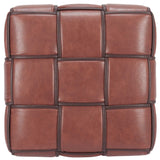 Zare Ottoman, Brown-Furniture - Chairs-High Fashion Home