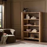 Zealand Bookcase, Worn Oak by Four Hands-Furniture - Storage-High Fashion Home