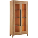 Zella Display Cabinet, Natural Oak-Furniture - Storage-High Fashion Home