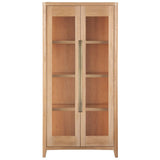 Zella Display Cabinet, Natural Oak-Furniture - Storage-High Fashion Home