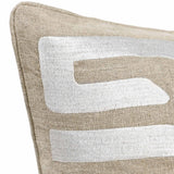 Zelo Pillow, Tan/Silver-Accessories-High Fashion Home
