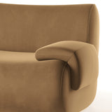 Zenith 5 Piece Velvet Modular L-Sectional, Latte Brown-Furniture - Sofas-High Fashion Home