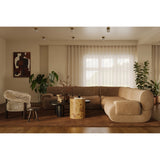 Zenith 5 Piece Velvet Modular L-Sectional, Latte Brown-Furniture - Sofas-High Fashion Home