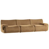Zenith Velvet Modular Sofa, Latte Brown-Furniture - Sofas-High Fashion Home