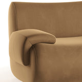 Zenith Velvet Modular Sofa, Latte Brown-Furniture - Sofas-High Fashion Home
