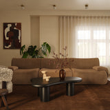 Zenith Velvet Modular Sofa, Latte Brown-Furniture - Sofas-High Fashion Home