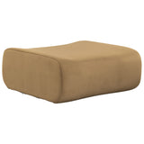 Zenith Velvet Ottoman, Latte Brown-Furniture - Chairs-High Fashion Home