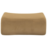 Zenith Velvet Ottoman, Latte Brown-Furniture - Chairs-High Fashion Home