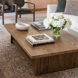 Zeno Coffee Table, Distressed Blonde by Amber Lewis x Four Hands-Furniture - Accent Tables-High Fashion Home