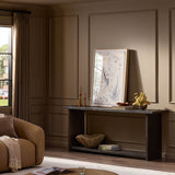 Zeno Console Table, Smoked Black by Four Hands