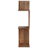 Zig Zag Corner Wall Shelf, Brown