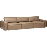 Zion 3 Piece Leather Sofa, Dakota Camel-Furniture - Sofas-High Fashion Home