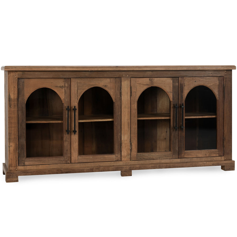 Zion 4 Door Cabinet, Natural