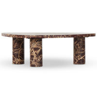 Zion Large Coffee Table, Merlot-Furniture - Accent Tables-High Fashion Home