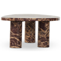 Zion Large Coffee Table, Merlot-Furniture - Accent Tables-High Fashion Home