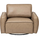 Zion Leather Swivel Chair, Dakota Camel-Furniture - Chair-High Fashion Home