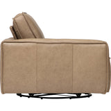 Zion Leather Swivel Chair, Dakota Camel-Furniture - Chair-High Fashion Home