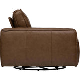 Zion Leather Swivel Chair, Dakota Khaki-Furniture - Chairs-High Fashion Home
