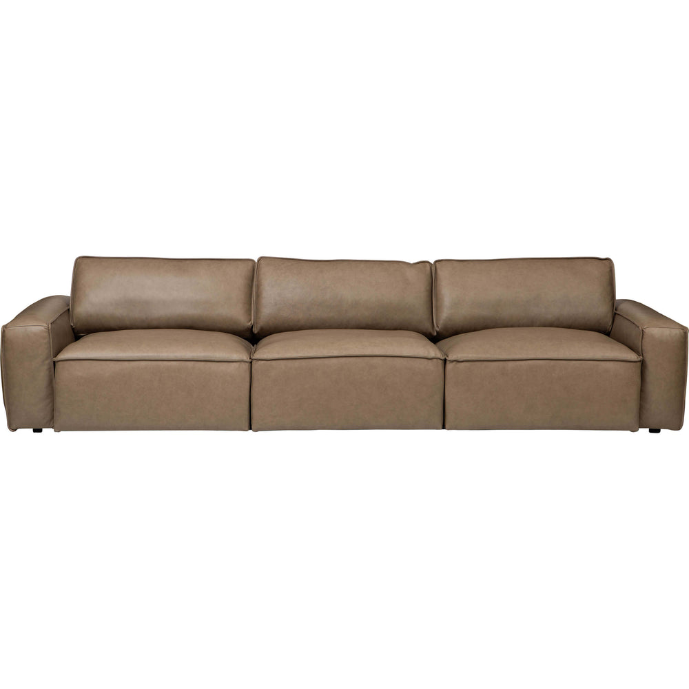 Zion 3 Piece Leather Sofa, Dakota Camel-Furniture - Sofas-High Fashion Home