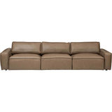 Zion 3 Piece Leather Sofa, Dakota Camel-Furniture - Sofas-High Fashion Home