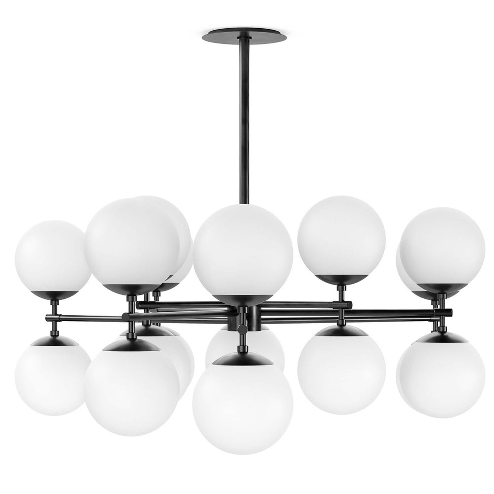 Zodiac Chandelier, Black Gunmetal-Lighting-High Fashion Home