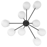 Zodiac Chandelier, Black Gunmetal-Lighting-High Fashion Home