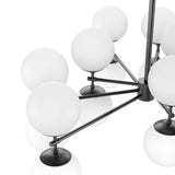 Zodiac Chandelier, Black Gunmetal-Lighting-High Fashion Home