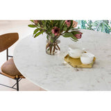 Gage Round Dining Table, White Marble - Modern Furniture - Dining Table - High Fashion Home