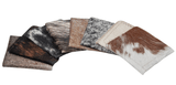 Cowhide Coasters Natural, Set of 4