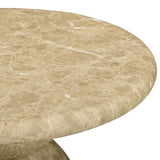 Cynthia Round Dining Table, Light Emperador