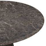 Cynthia Round Dining Table, Dark Emperador