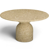 Cynthia Round Dining Table, Light Emperador