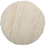 Roxanne Side Table, Faux Travertine