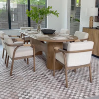 Olexey Oval Dining Table, Rubbed Light Oak by Four Hands