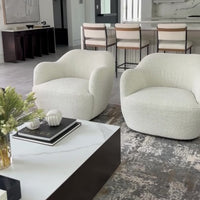 Julius Swivel Chair, Sheldon Ivory by Four Hands