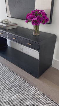 Caspian Console Table, Black Ash by Four Hands