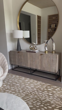 Kelby Sideboard, Light Wash Carved Mango by Four Hands